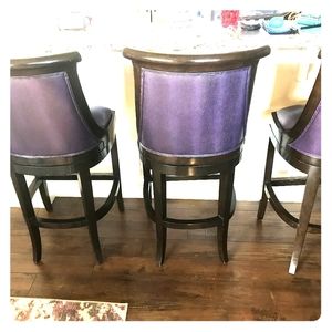 29 inch Dark Mauve Swivel Cushioned Bar Chairs
